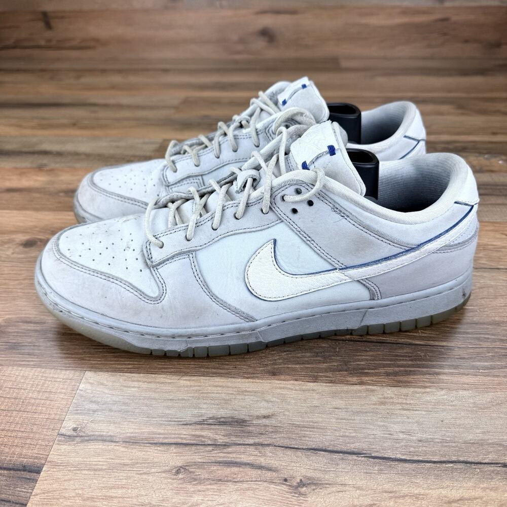 Nike Size 11 Leather Sneaker Dunk Low Wolf Grey Pure Platinum